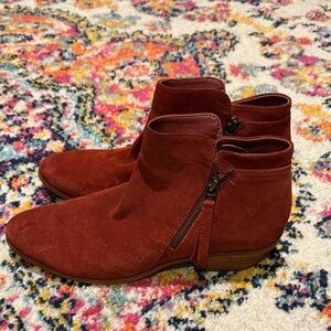 Sam Edelman Women's Suede Ankle Boots - Rust